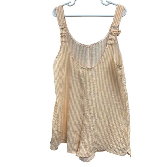 New Art Class Girls Large (10/12) One Piece Yellow Striped Polyester Romper - Picture 2 of 4